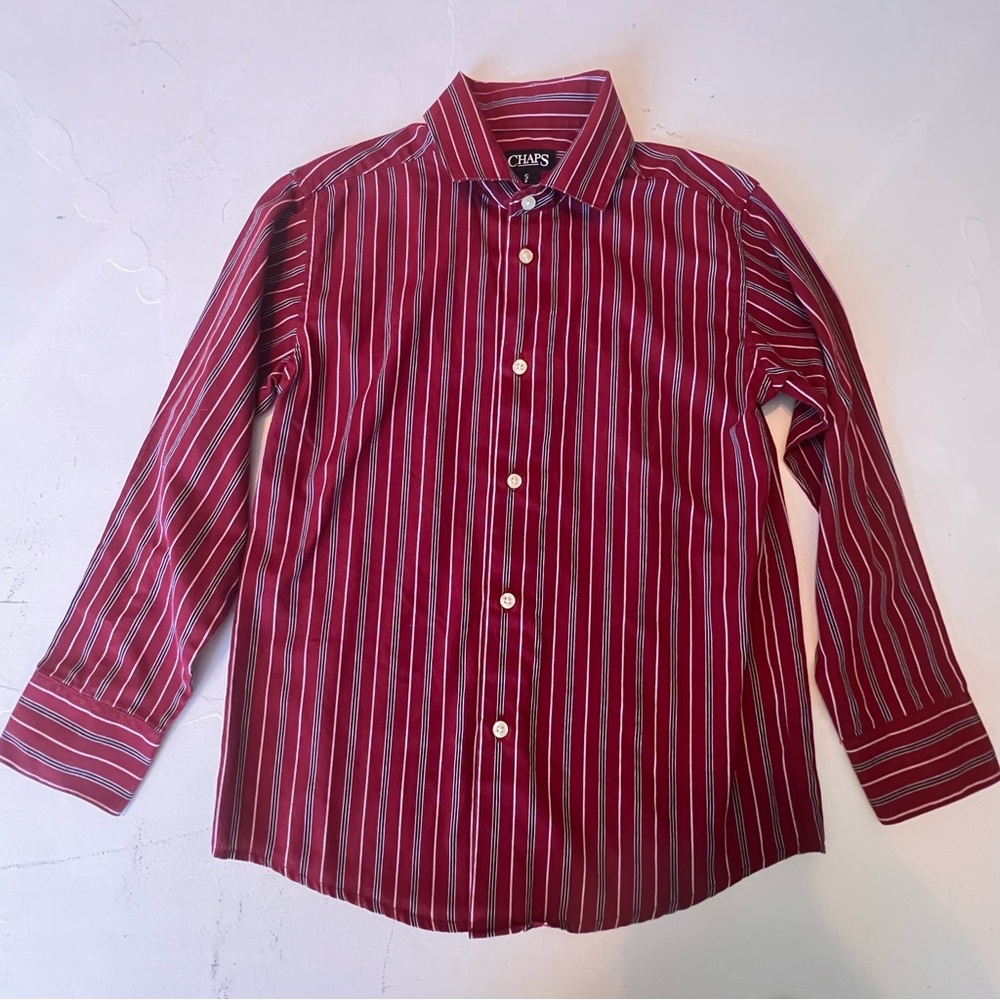 Chaps boys striped button down shirt size 8
